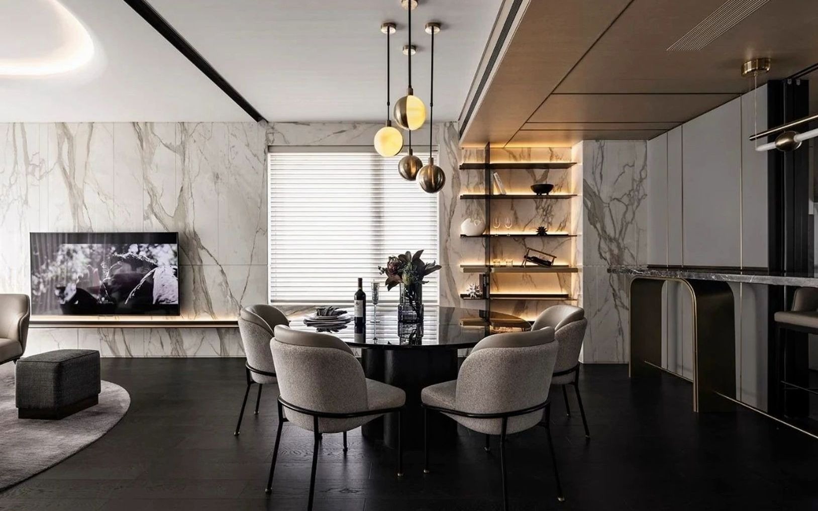 唐忠汉设计作品厨房吧台 #别墅案例 唐忠汉丨别墅丨近境制作最新作品