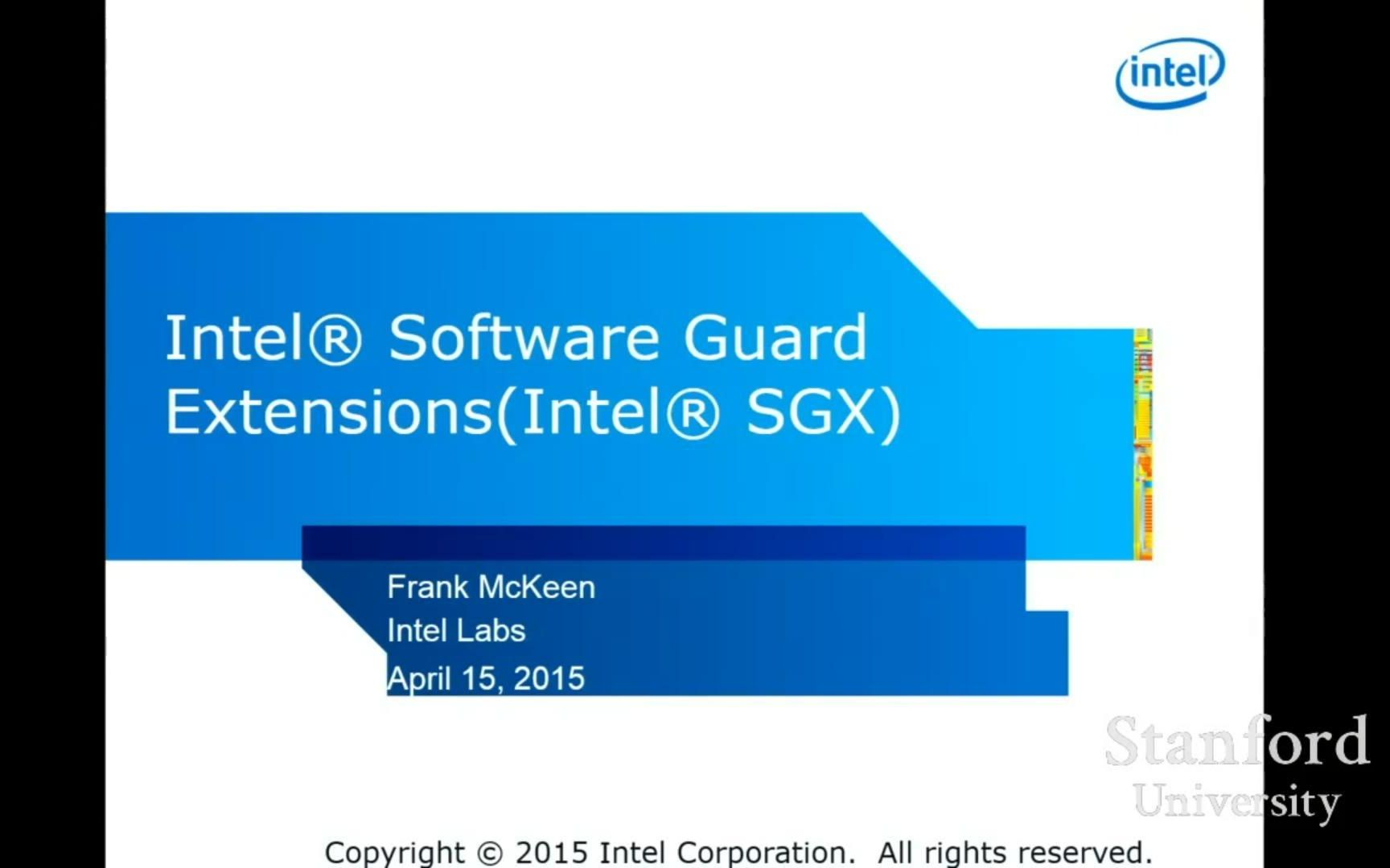 Intel Software Guard Extension(Intel SGX)可信执行环境技术原理斯坦福大学讲座哔哩哔哩bilibili