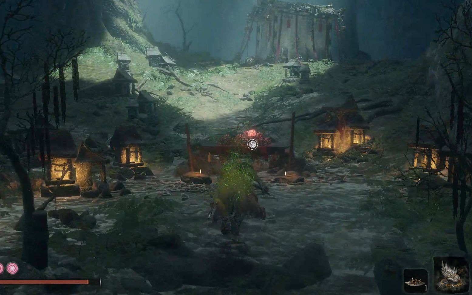 只狼09踩死雾影贵人水生泼妇逃课幻影破解僧阵左支线道具石头