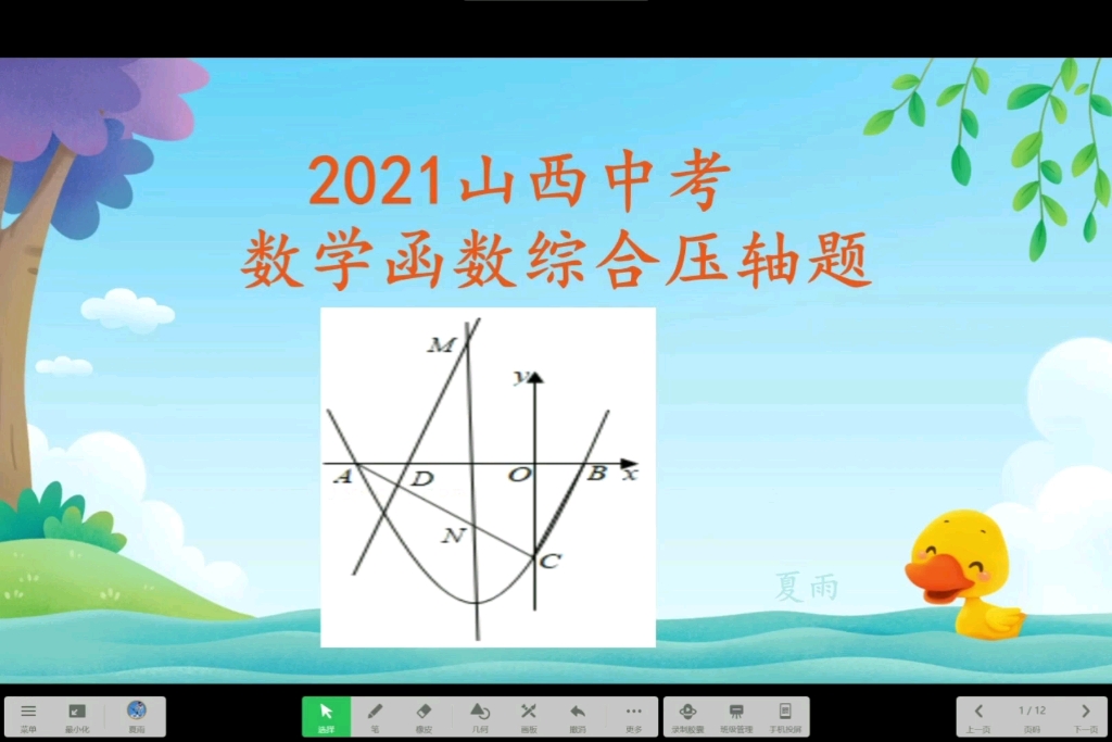 2021山西中考数学函数综合压轴题.哔哩哔哩bilibili