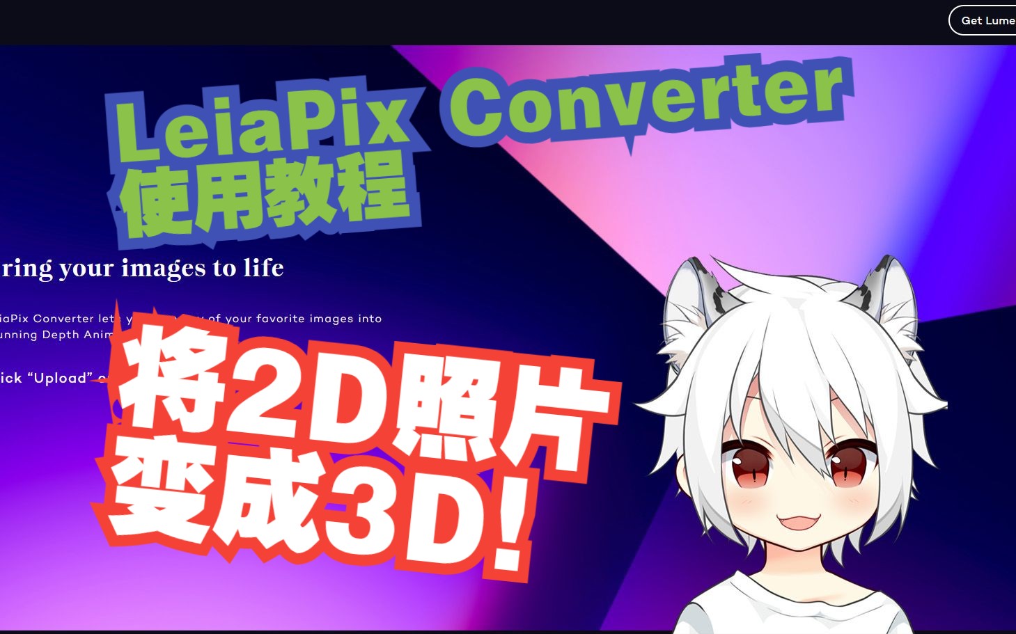 【必看】LeiaPix Converter将2D照片变成3D!哔哩哔哩bilibili