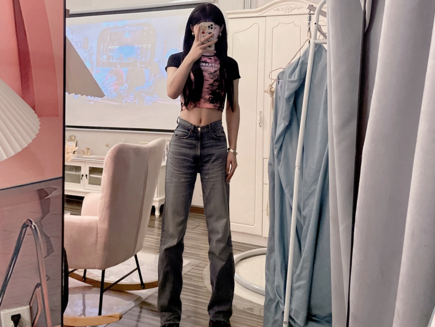 男娘出门日常伪街穿搭牛仔裤#女装大佬#cd