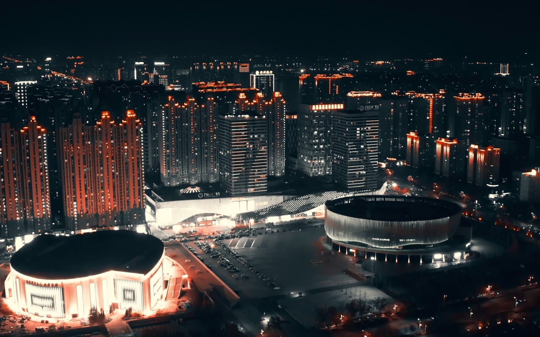 安阳夜景航拍