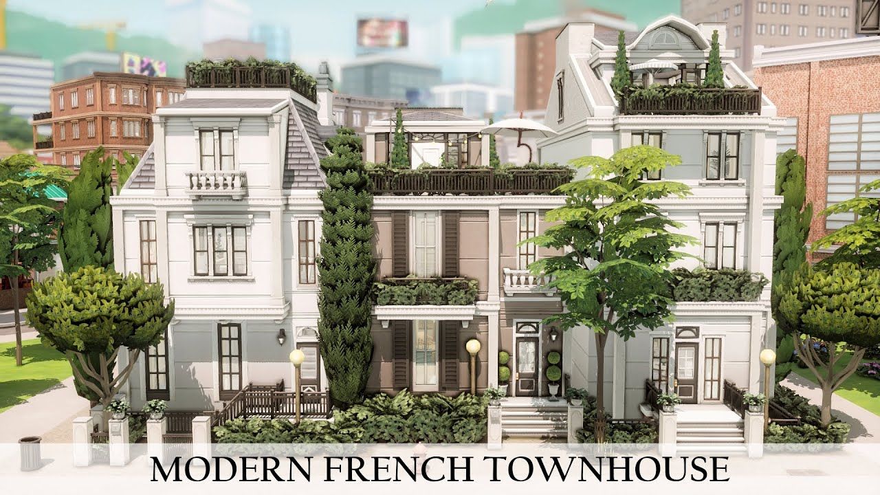 【搬运】模拟人生4速建丨nocc丨出租住宅丨modern french townhouse