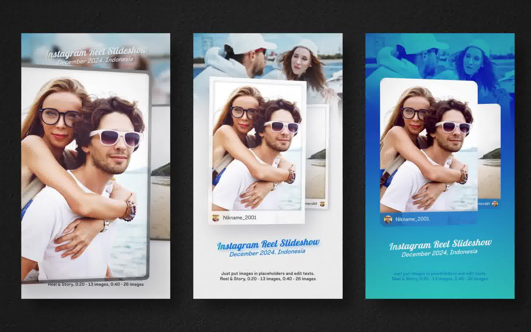 ae竖屏模板-轮番幻灯片视频相册视频同学聚会视频家庭