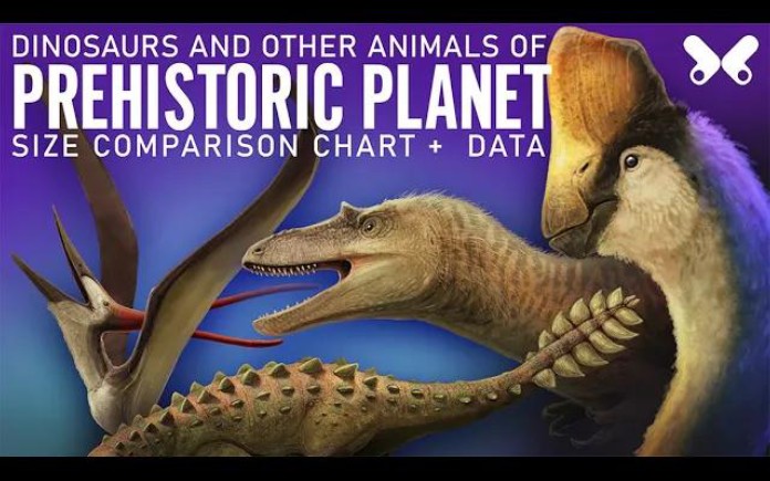 [图]【中文翻译】《史前星球》的恐龙和其他动物 大小比较和数据