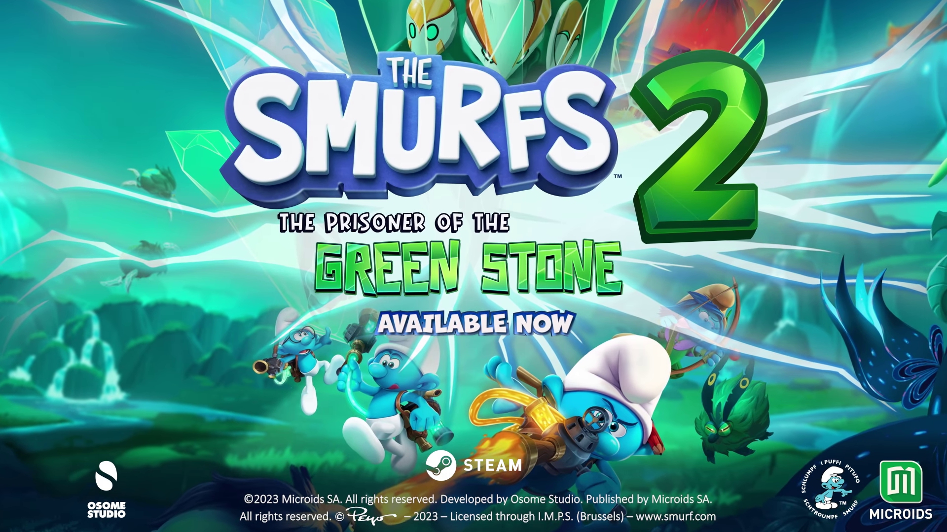 《蓝精灵2:绿石之囚》宣传片,现已在steam发售