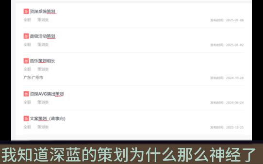 看了深蓝官网的招聘,我明白策划神经的原因了哔哩哔哩bilibili