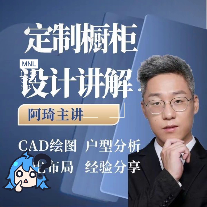 阿琦定制橱柜从零基础到精通设计cad绘画课程(不含家具内容)