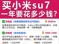 Download Video: 买小米su7一年究竟要花多少钱？