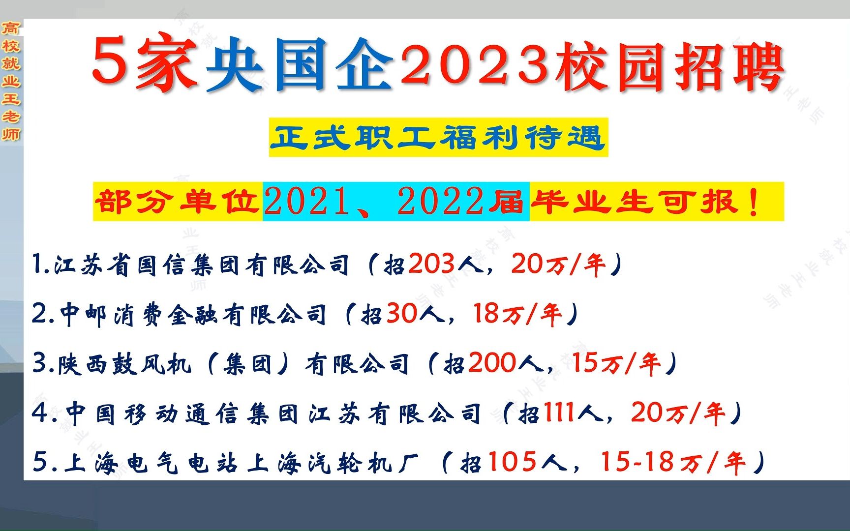 薪资水平高,福利待遇好,5家央企国企2023校园招聘,本科及以上可报哔哩哔哩bilibili