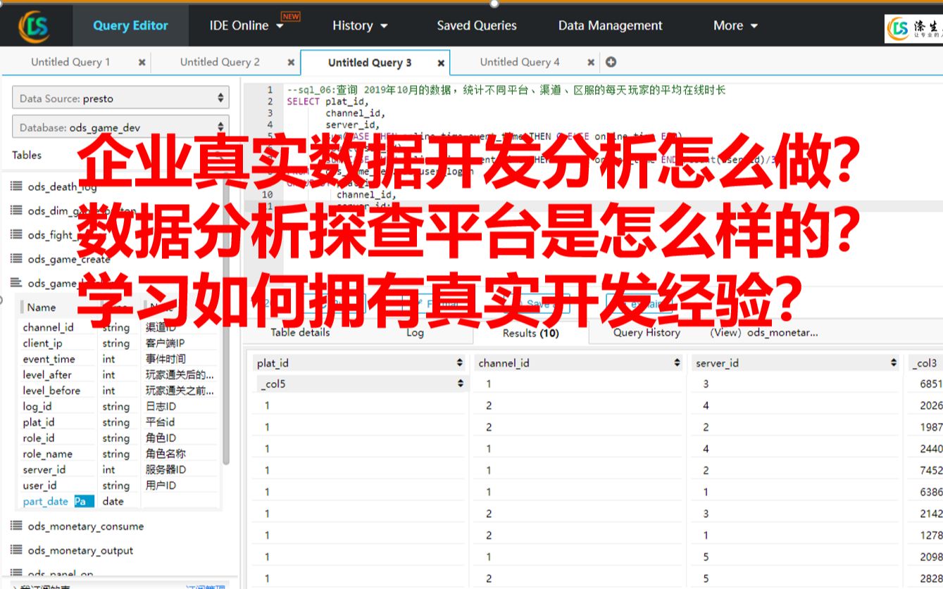 大数据初学者必备:企业数据探查数据分析平台介绍?企业大数据分析怎么做的?企业真实开发环境怎么样?哔哩哔哩bilibili