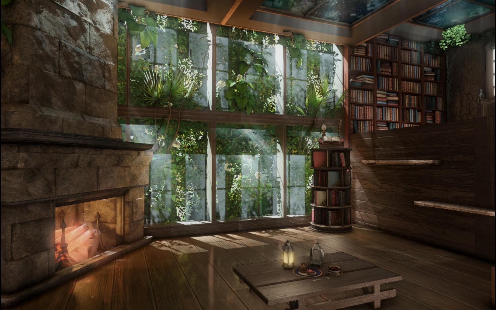 【ff14装修丨公寓】肥肥绿植落地窗loft