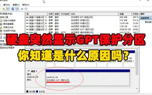 硬盘显示“GPT保护分区”，无法访问数据，你知道是什么原因吗？