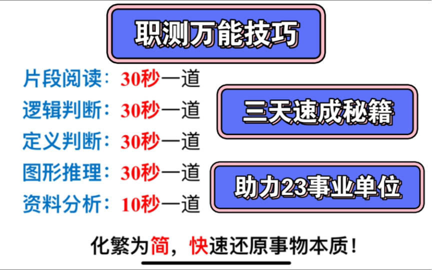 [图]职测万能技巧+22年9月17日事业单位联考《职测A》真题讲解