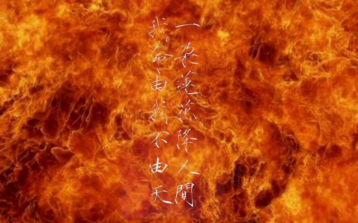 活动作品瘦金体一朵莲花降人间我命由我不由天