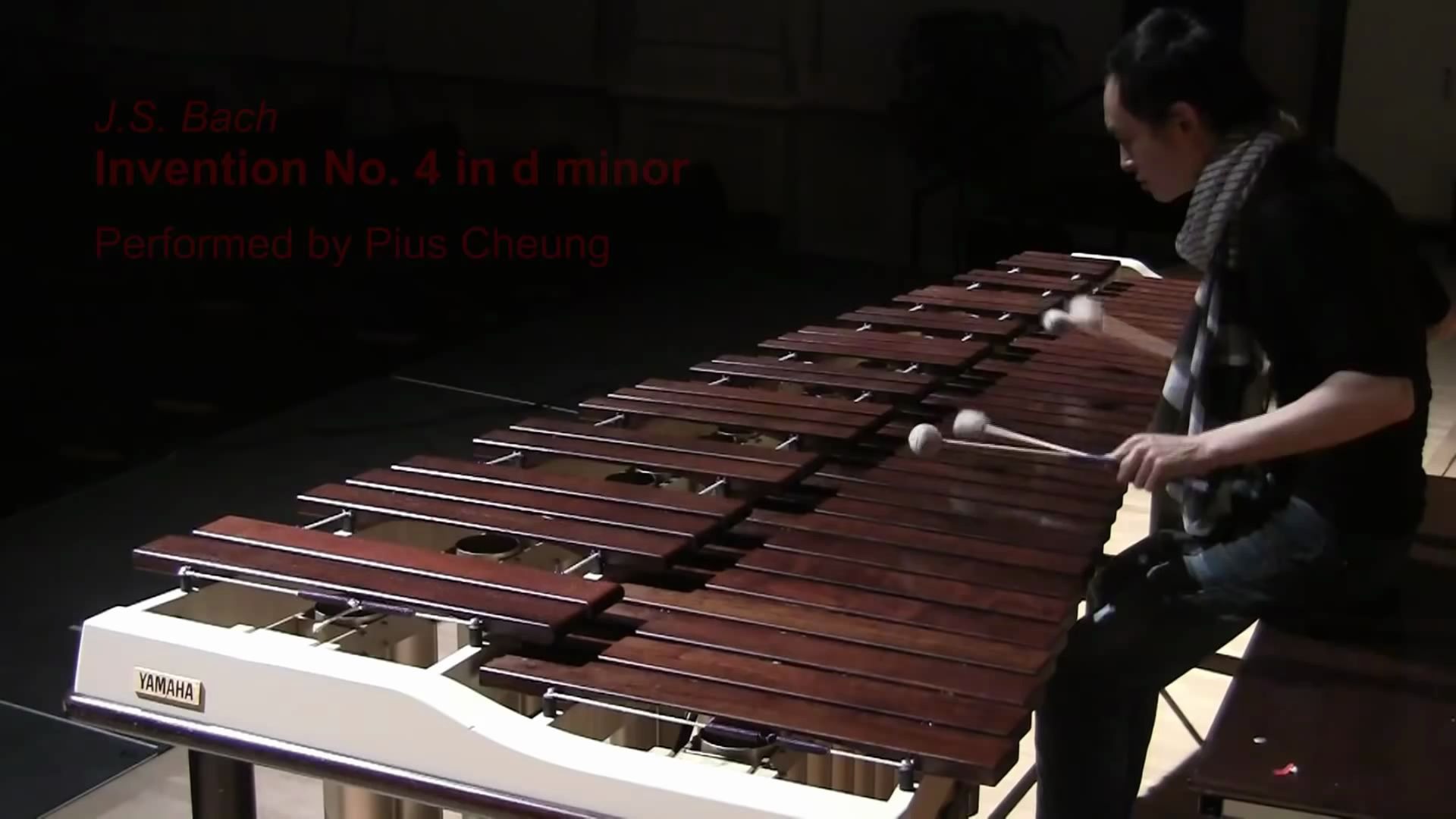 马林巴演奏pius cheung plays bachs invention in d minor