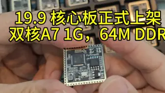 19.9核心板正式开卖了
