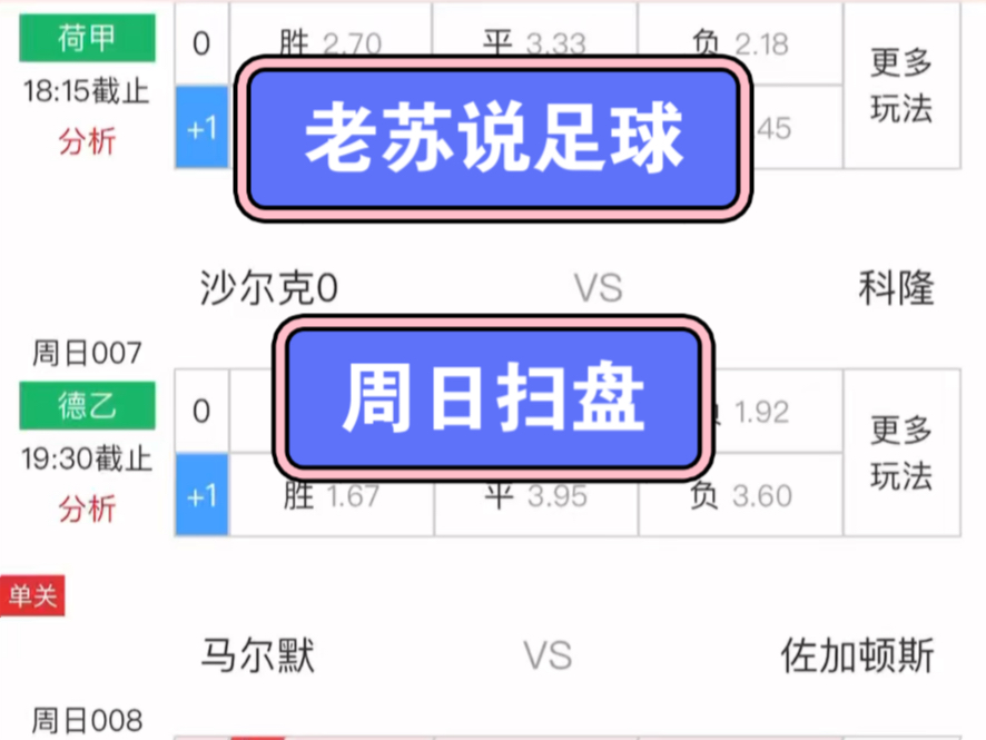 【老苏说足球】9月1日,今天赛事较多老苏重点给兄弟们聊了几场比赛思路带给大家,更多比赛大家可以来老苏私房菜里找,谢谢兄弟们支持.哔哩哔哩...