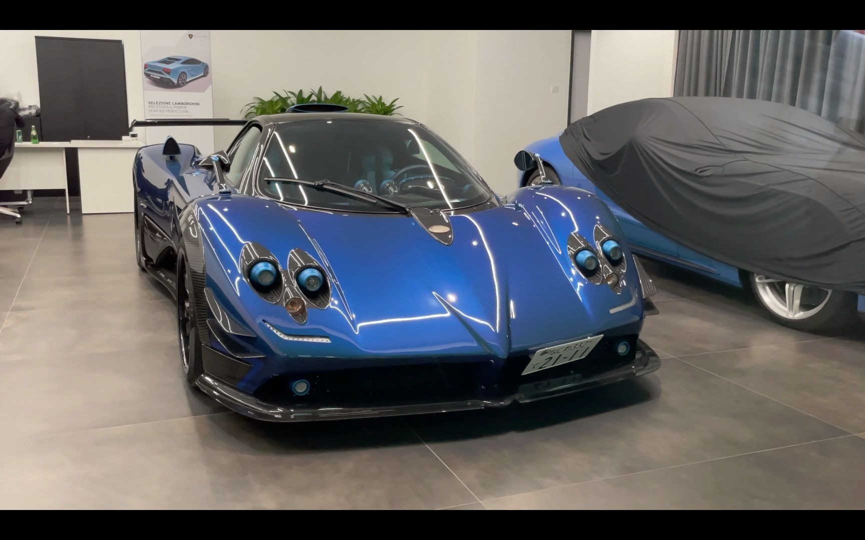 帕加尼pagani zonda kiryu 希竜 日本的绝美蓝碳zonda