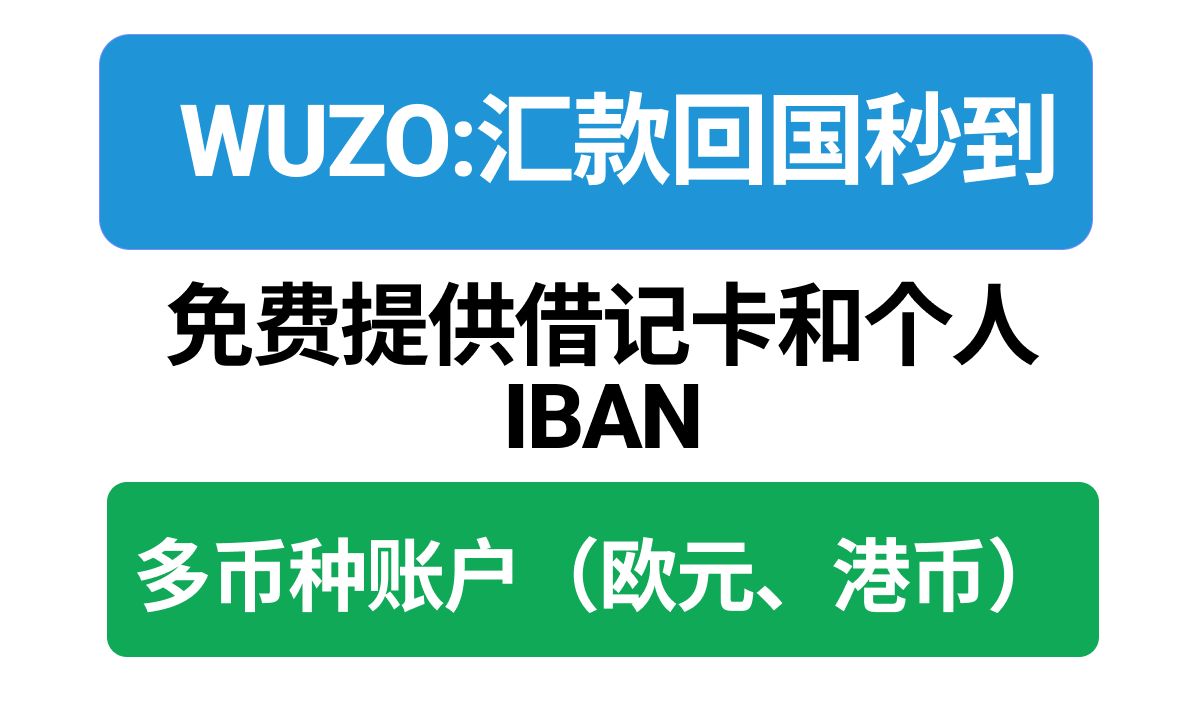 WUZO:英国资金回国秒到 |提供英镑、欧元、港币银行账户|免费提供借记卡|提供个人英镑、欧元IBAN哔哩哔哩bilibili