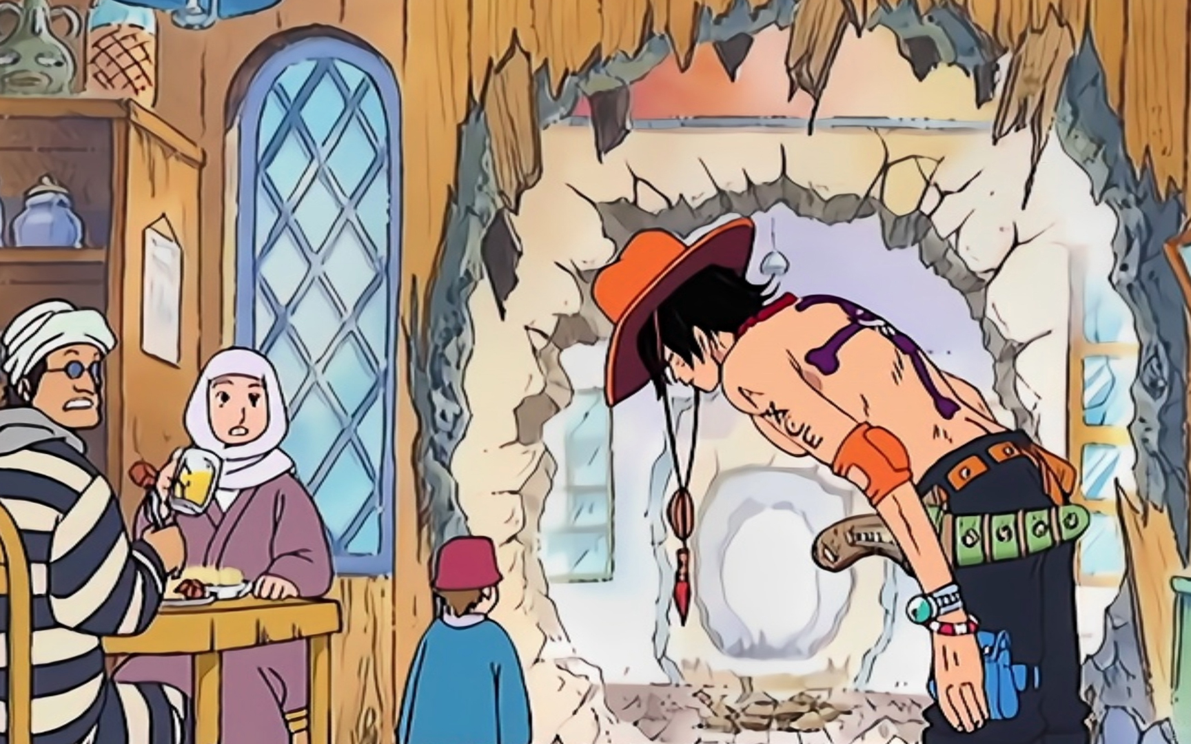 海贼王:艾斯学习礼貌的八大名场面!你认为艾斯实力达大将级吗?