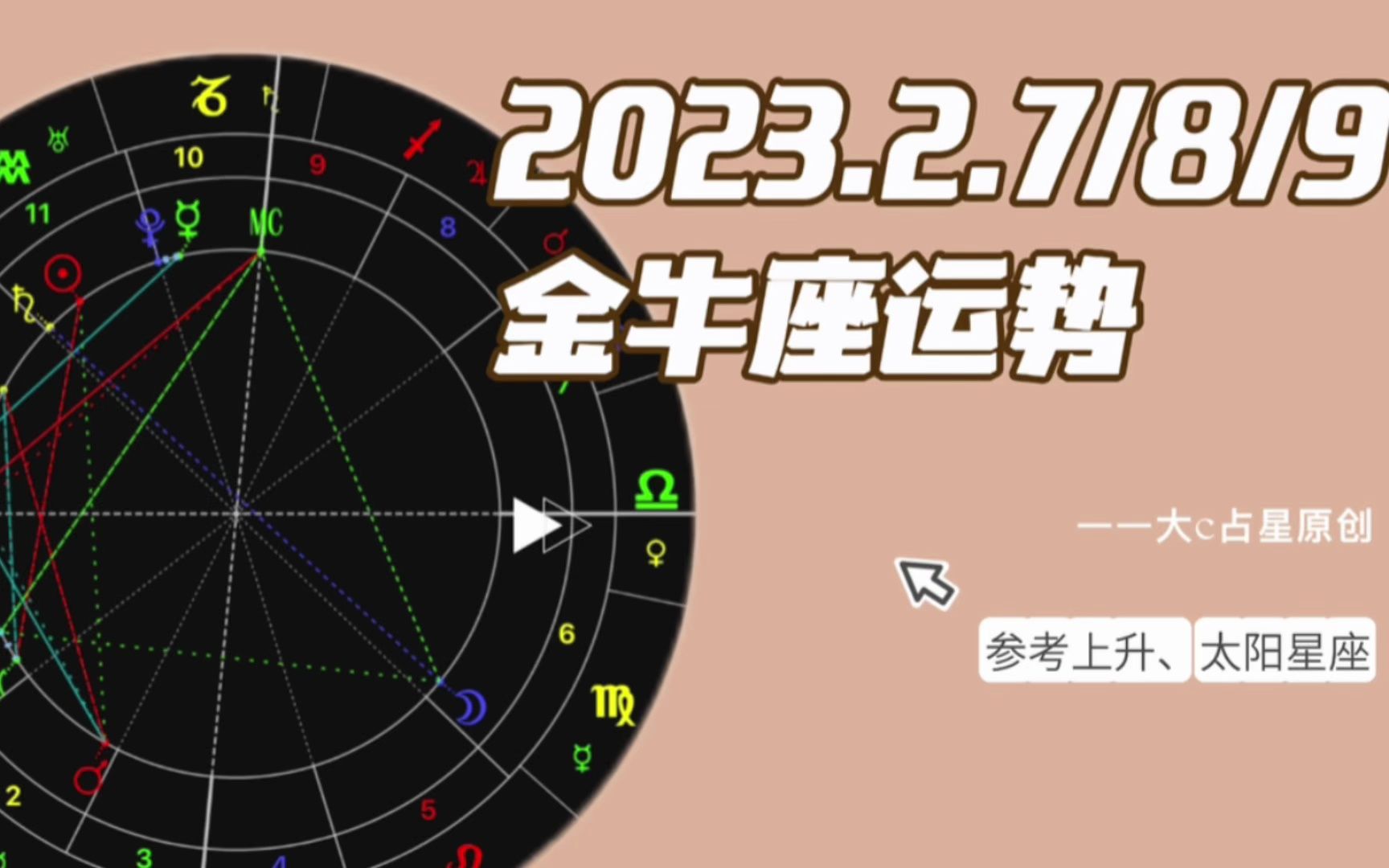 c醬astro/2023年2月7-9日 金牛座運勢