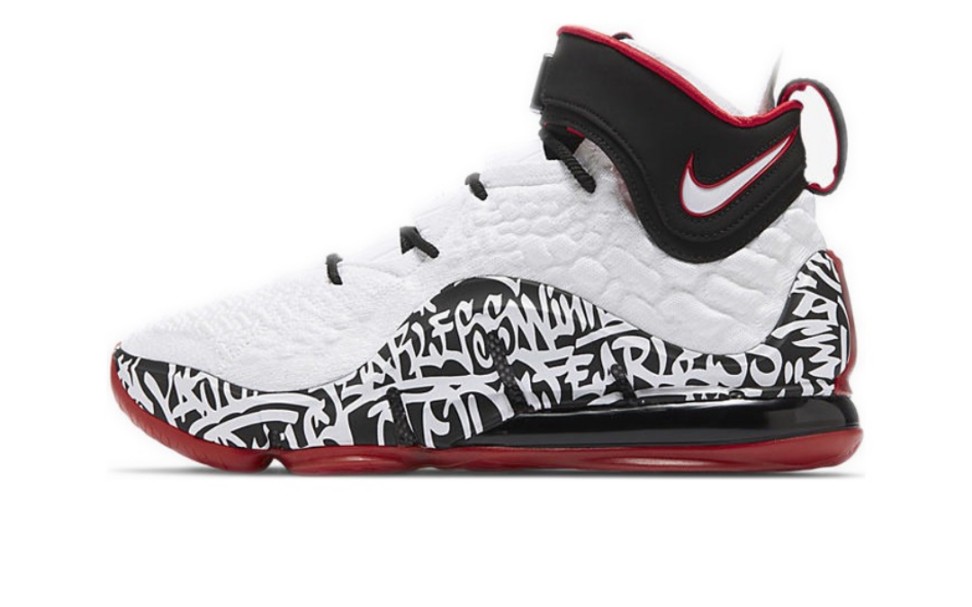 nike lebron 17"graffiti"黑白红涂鸦
