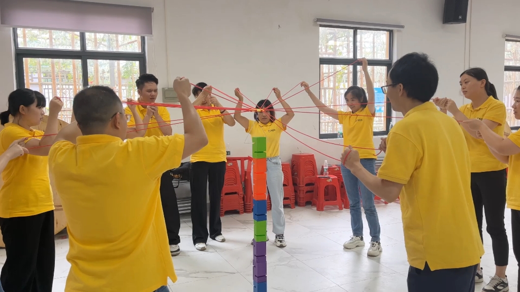 合力建塔#公司团建 #趣味团建游戏 #团建