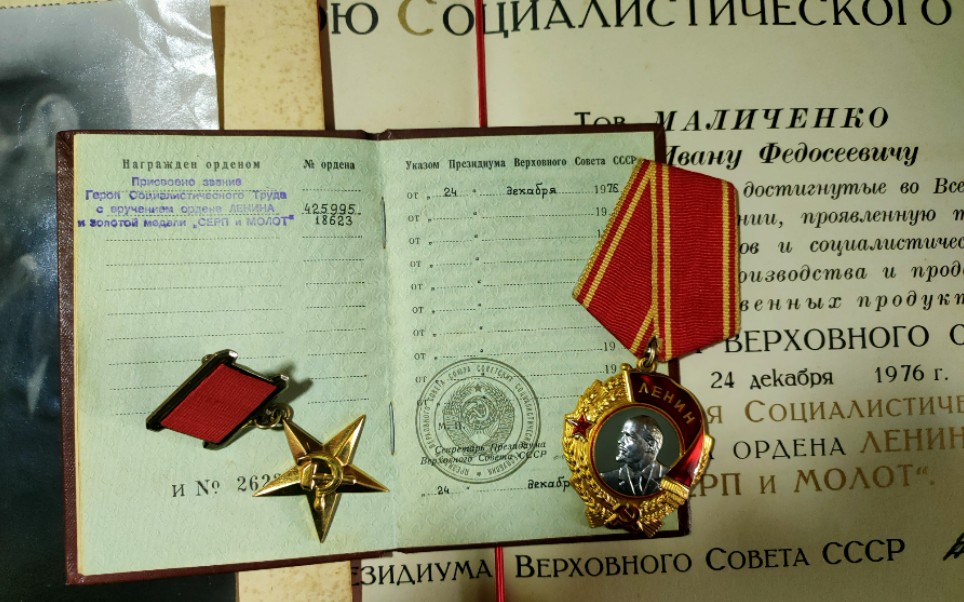 社会主义劳动英雄小金星列宁勋章套章