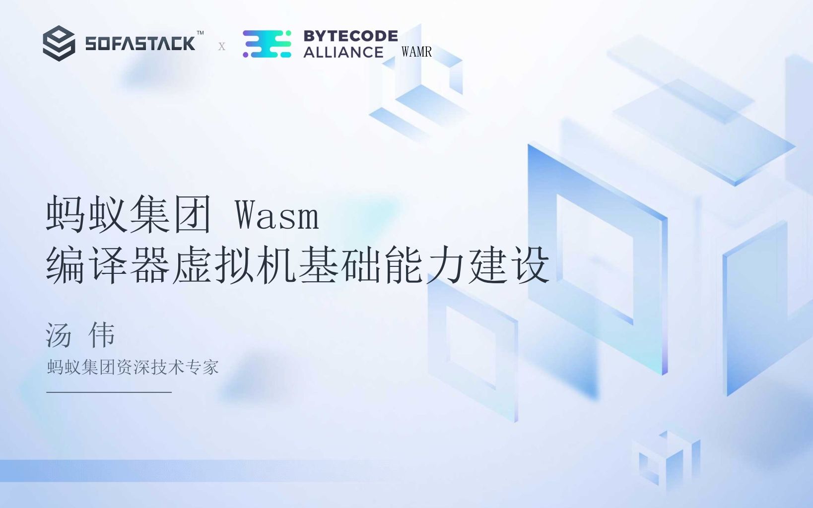 WebAssembly Open Day 汤伟:《蚂蚁集团 WASM 编译器虚拟机基础能力建设》哔哩哔哩bilibili