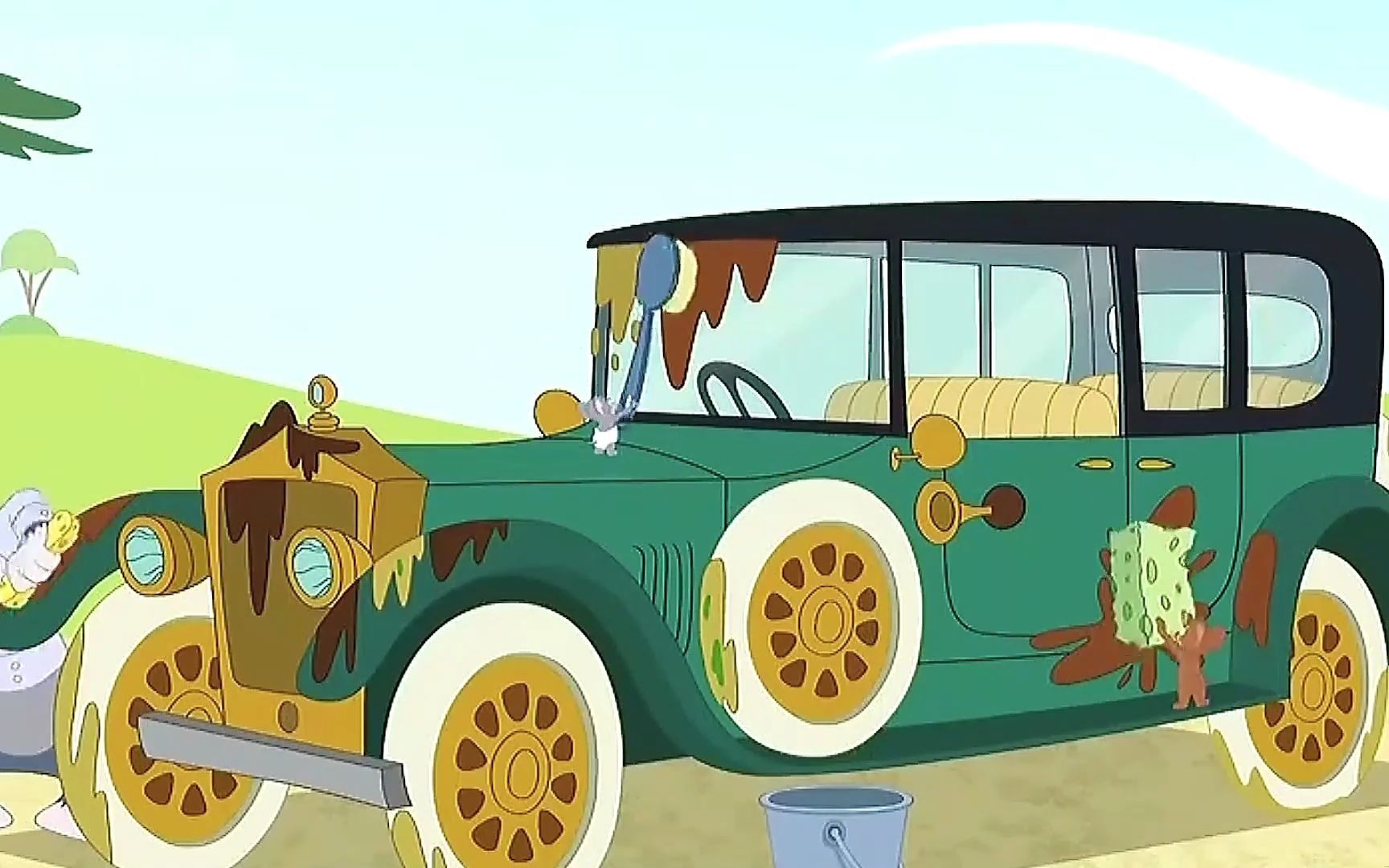 1 猫和老鼠:汤姆在杰瑞的帮助下终于把车安稳开回家,太惊险了