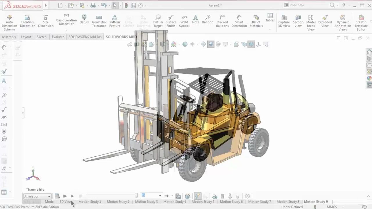 [图]SolidWorks教程案例 - 叉车设计全过程