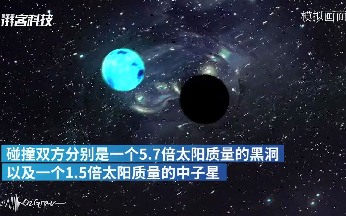 人类首次证实黑洞与中子星碰撞哔哩哔哩bilibili