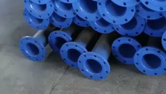 内涂塑带法兰钢管，涂塑钢管，法兰钢管