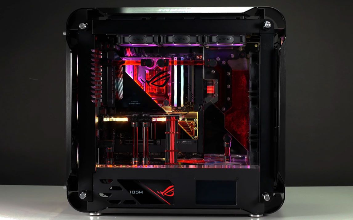 snefcomputerdesign华硕z690m14eg迎广925ek分体水冷rtx3090装机diy