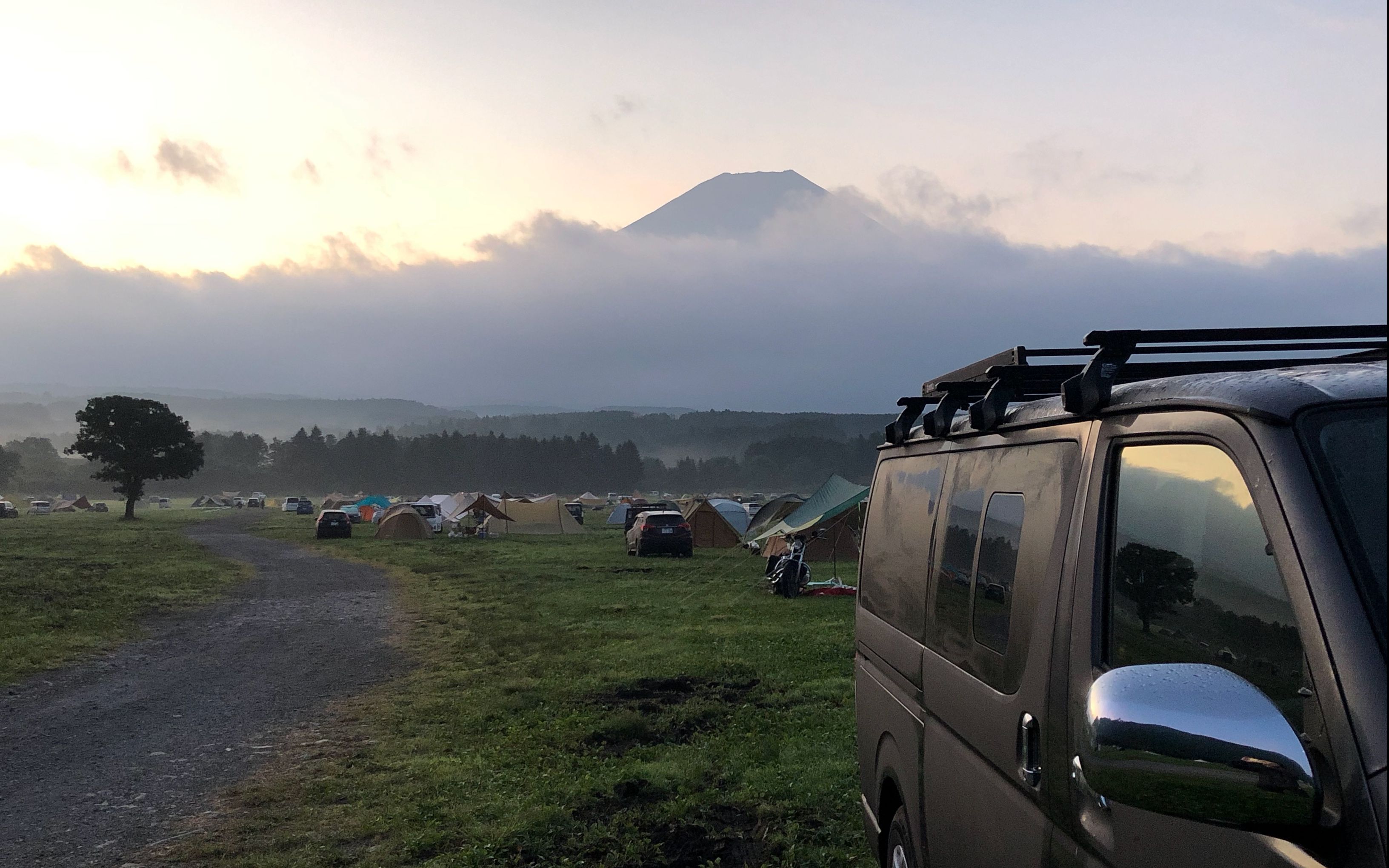 vlog露营在富士山麓草原露营圣地散步中感受2020年日本户外活动露营地