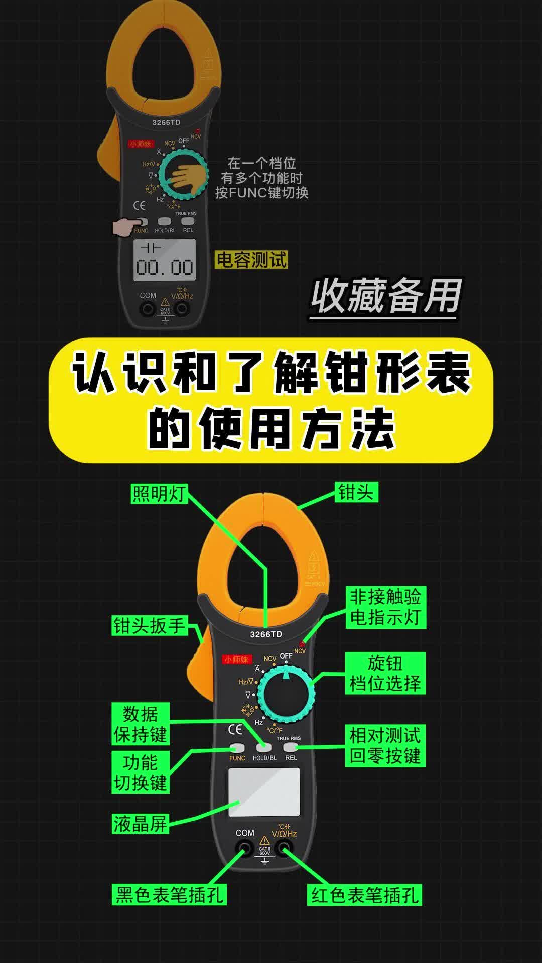 认识和了解钳形表的使用方法哔哩哔哩bilibili