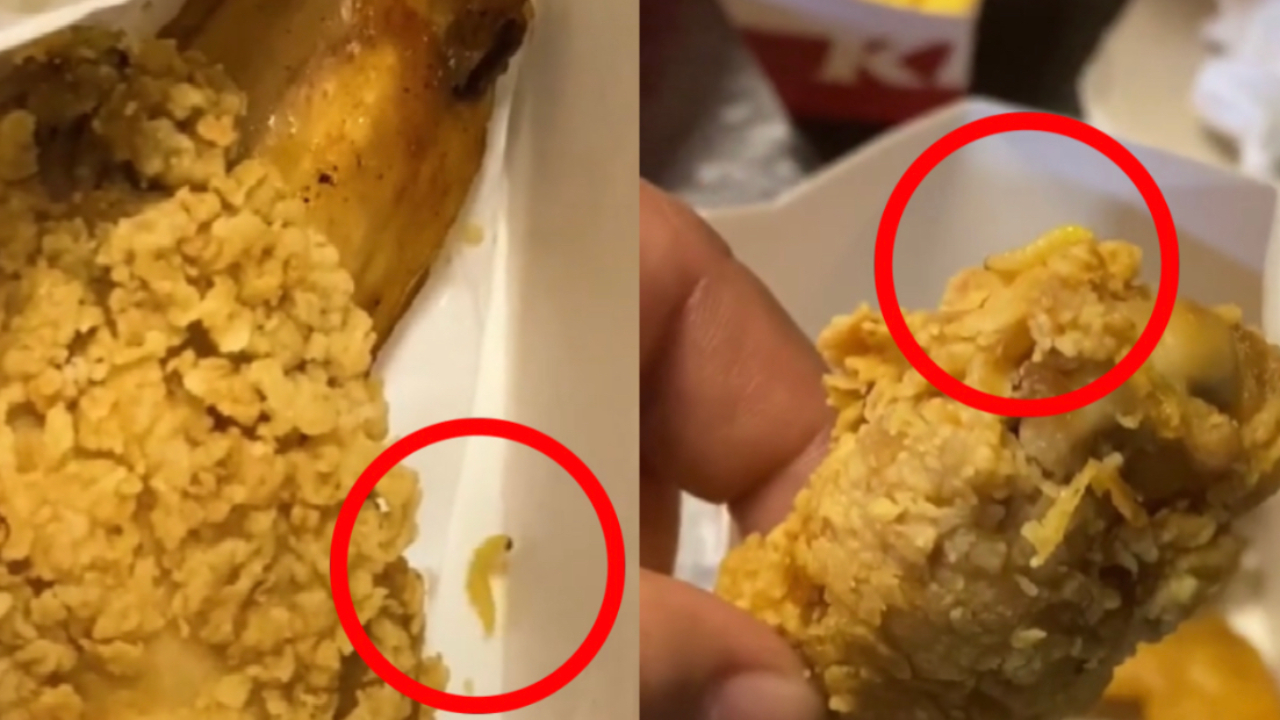 肯德基点的餐里吃出蠕动的活虫肯德基不可能准备报警处理