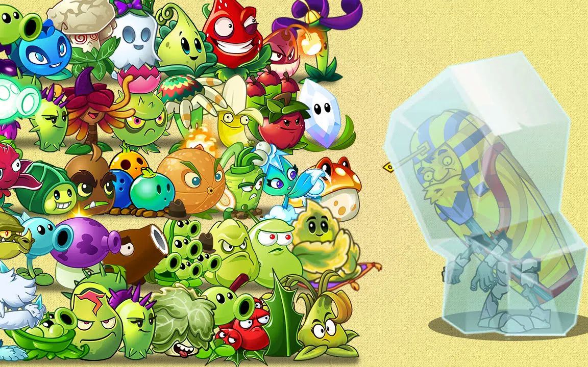 pvz 2 challenge - all plants level 1 use 5 plant food vs 8
