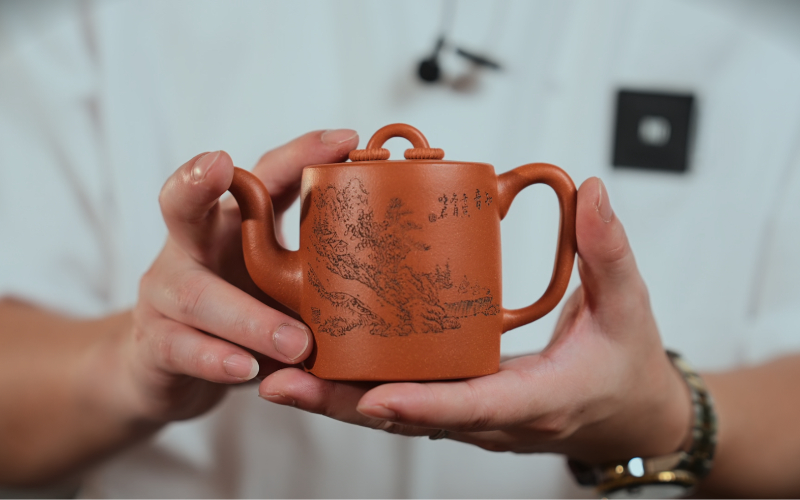 国高工周小军老师紫砂壶刻绘作品,亲手制作,黄龙山名料,高端收藏级