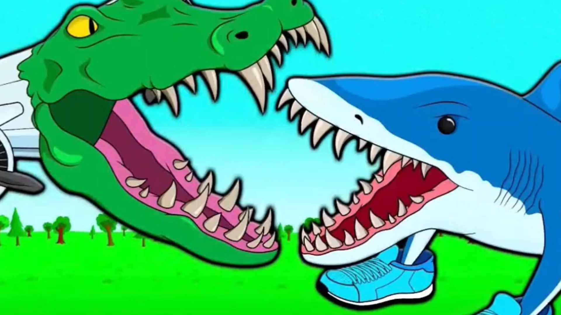 鳄鱼与鲨鱼的力量对决