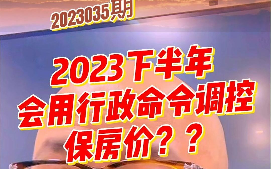 2023年下半年,ZF会用行政命令调控保房价?哔哩哔哩bilibili