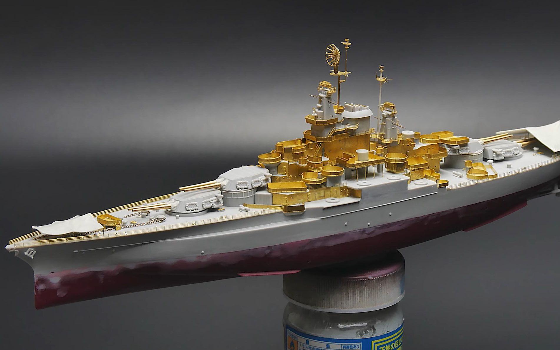 ebroinsminiatures1700uss西弗吉尼亚号战列舰拼装构建part1