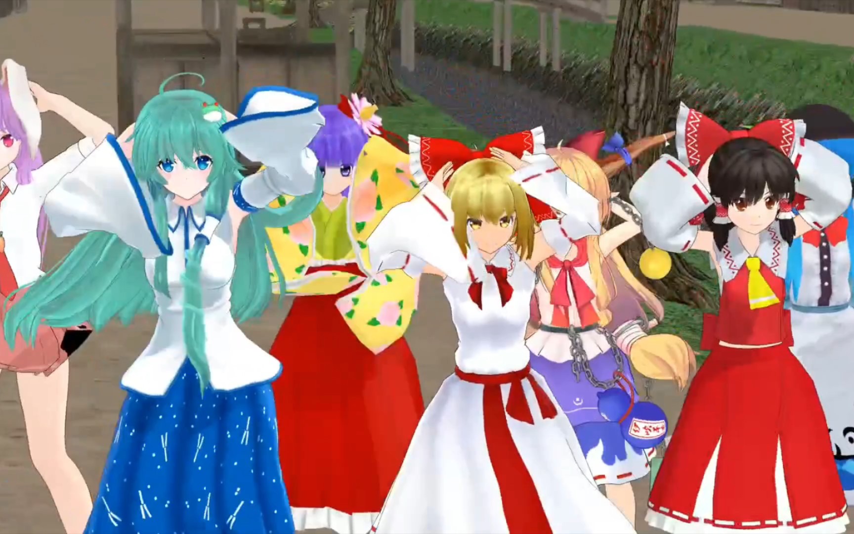 城管灵梦天子西瓜月战老兵铃仙鬼人正邪阿求冴月麟)在人里的广场舞