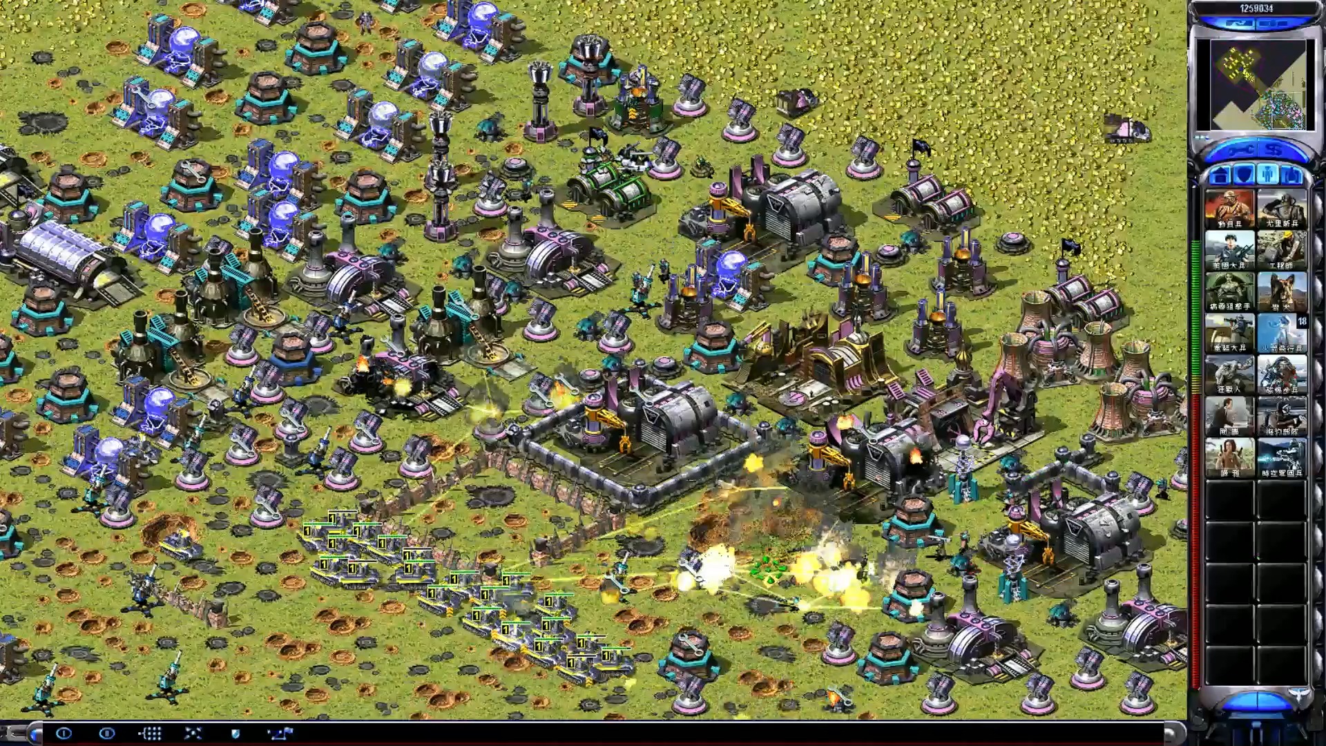 红色警戒2 单人局 单人1v4暴力电脑防守 1.