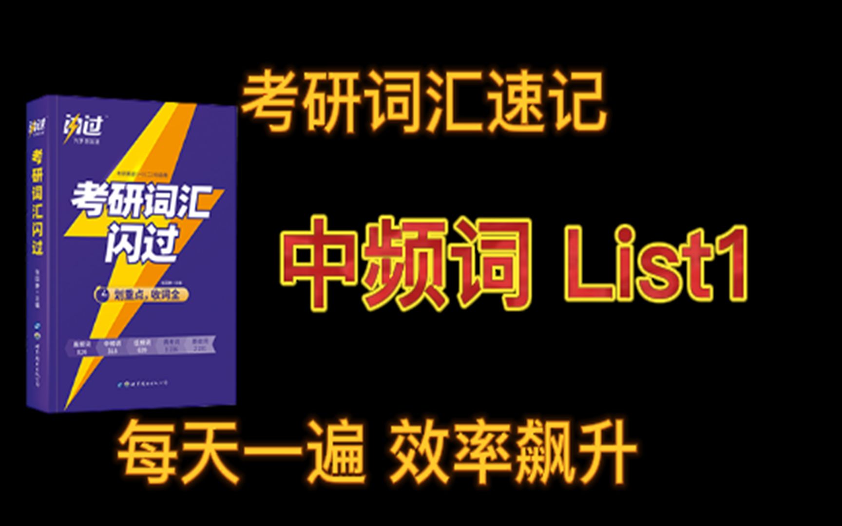 [图]24版《考研词汇闪过》单词带背：中频词list1