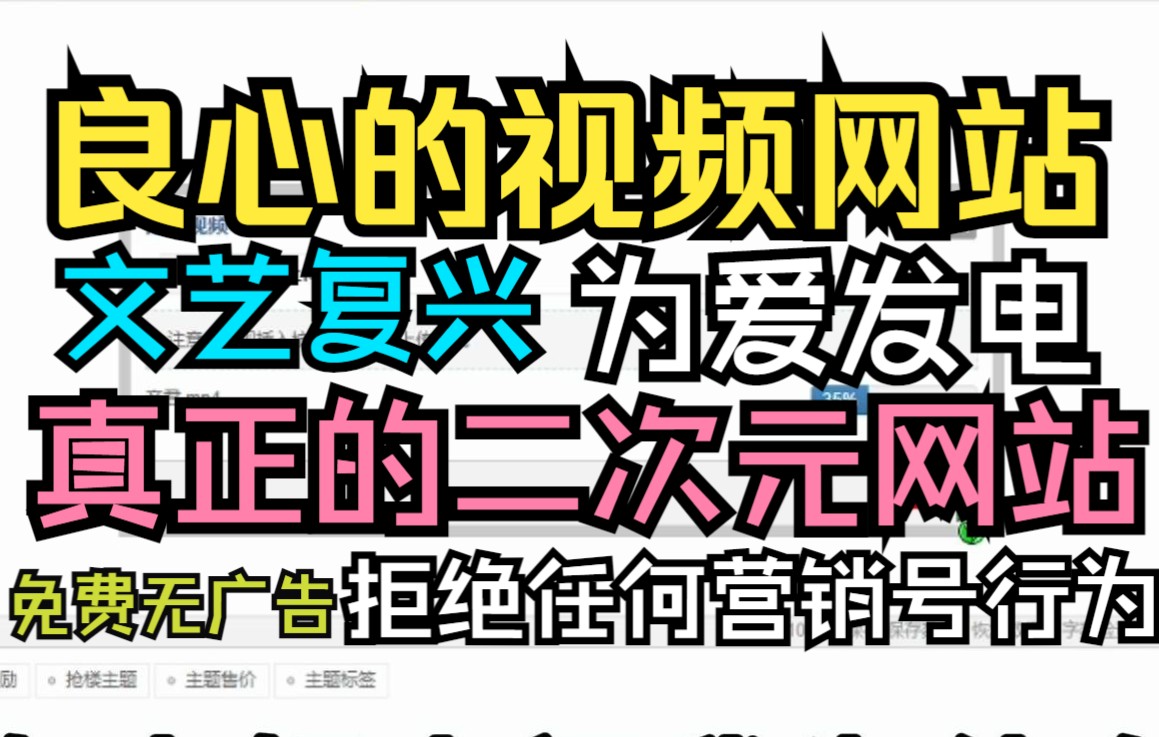 [图]真正的二次元网站，为爱发电啊