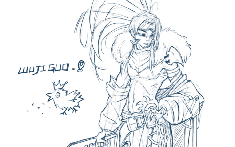 绘画日签之72变第19天取经路上的5a景点乌鸡国国王06