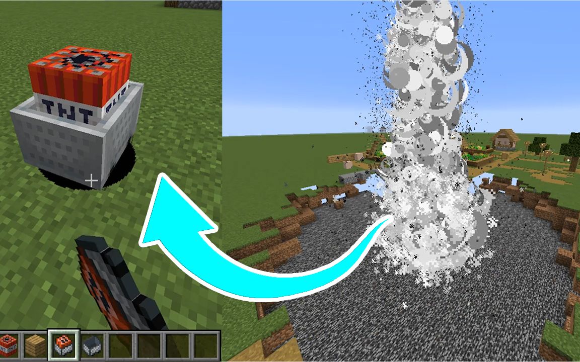 我的世界:矿车tnt才是威力最大的?蘑菇云都出现了!